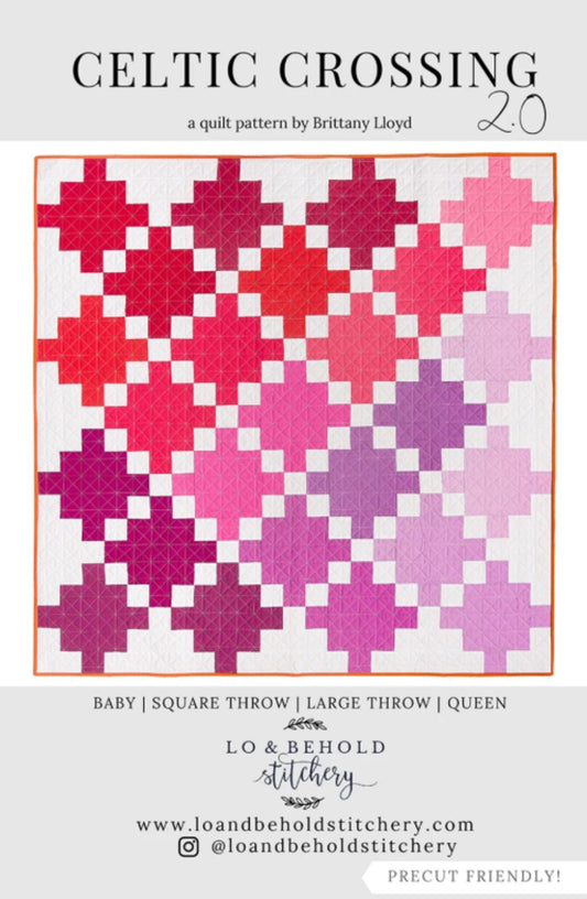 Celtic Crossing 2.0 Quilt Pattern from Lo & Behold Stitchery - Four sizes included
