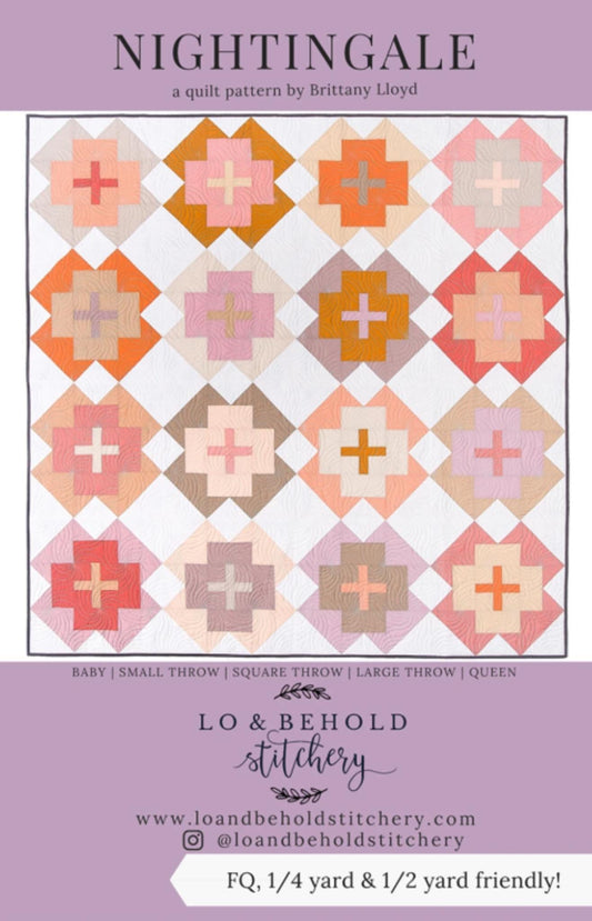 Nightingale Quilt Pattern from Lo & Behold Stitchery - Five sizes included