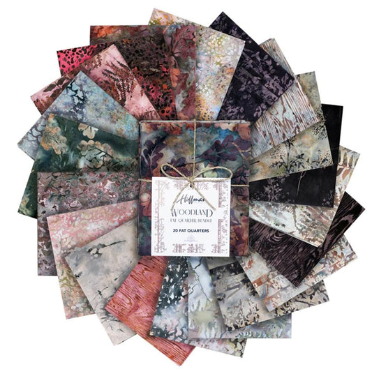 Woodland Batiks Fat Quarter Collection (Amber) from McKenna Ryan Collection - 20 pieces/bundle - Free Shipping!