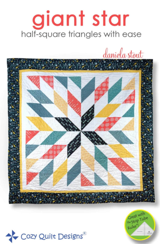 Giant Star Quilt Pattern from Daniella Stout of Cozy Quilt Designs - 5 sizes included