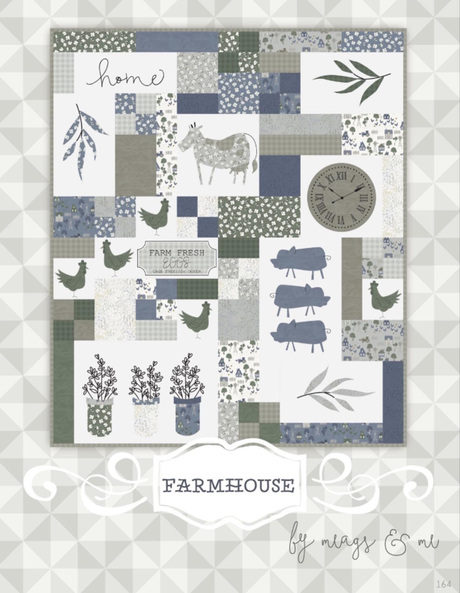 Farmhouse Pattern by meags & me. Finished size approximately 51" x 60"