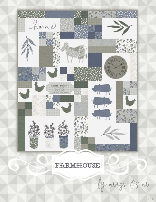 Farmhouse Pattern by meags & me. Finished size approximately 51" x 60"