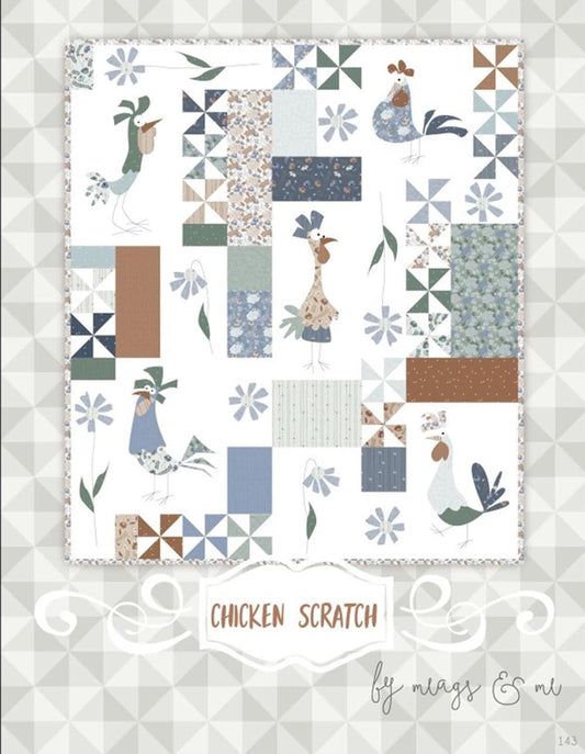 Chicken Scratch Pattern by meags & me. Finished size approximately 40" x 46"