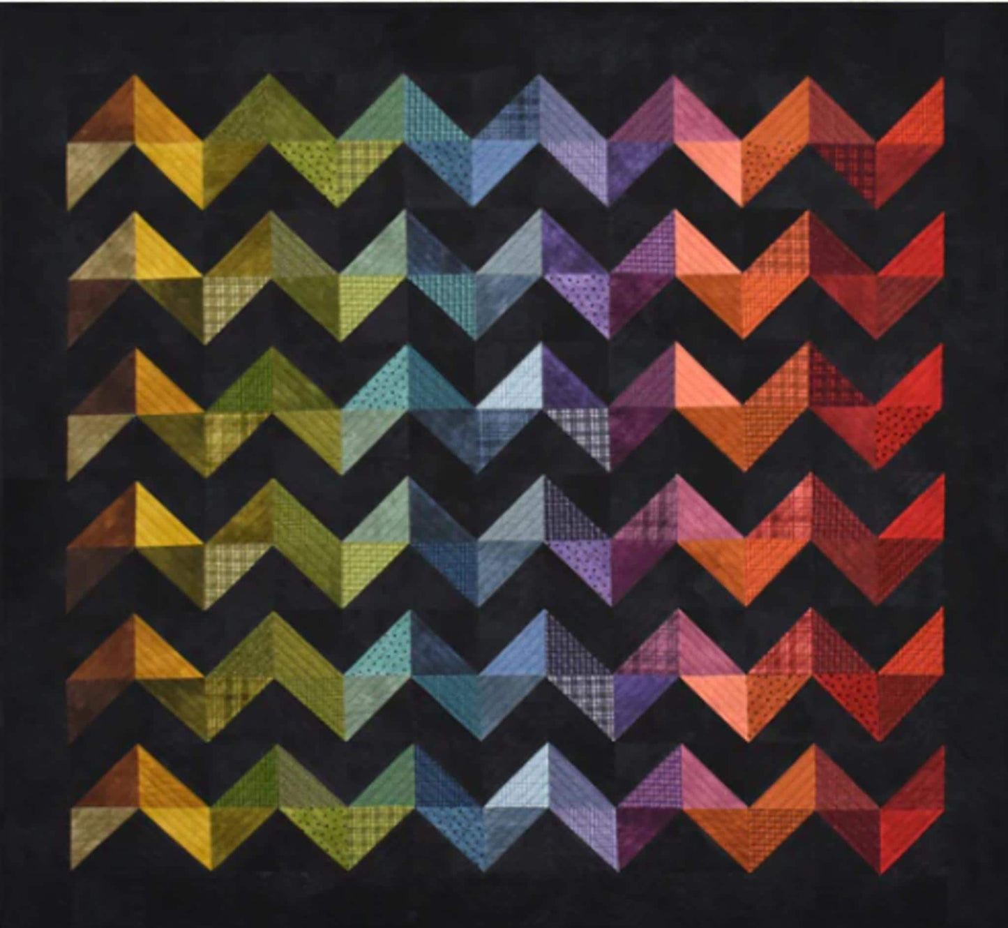 Rickrack Quilt Pattern by Bonnie Sullivan for All Through the Night - Precut Friendly 56" x 60" finished size