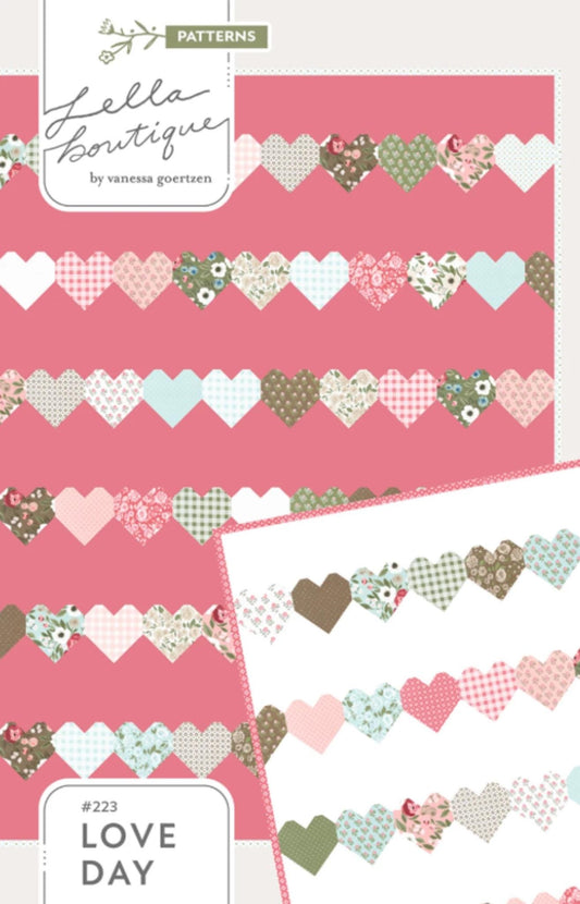 Love Day Quilt Pattern by Lella Boutique - approx 72.5" x 78.5" finished size