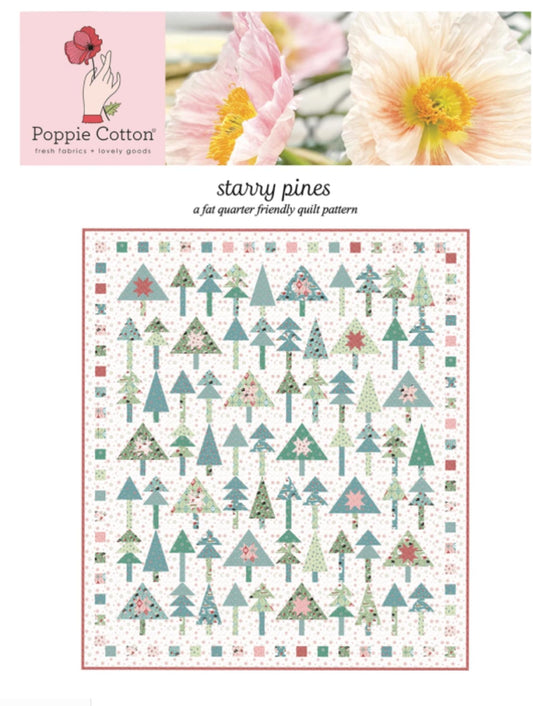 Starry Pines - A fat quarter friendly quilt pattern - 72" x 82"