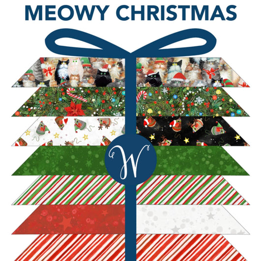 Meowy Christmas Fat Quarter Collection - Free Shipping!