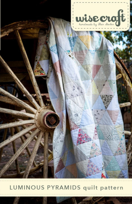 Luminous Pyramids Quilt Pattern by Blair Stocker includes instructions for six sizes.