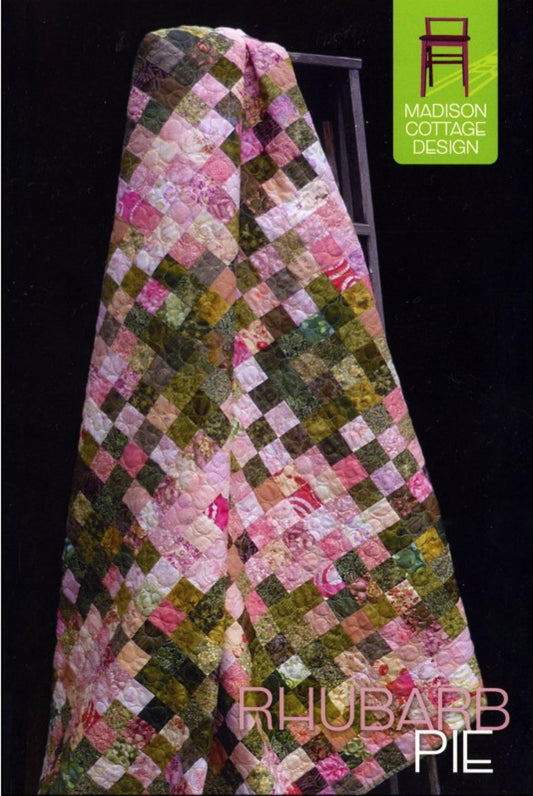Rhubarb Pie Quilt Pattern by Kenna Ogg for Madison Cottage Design - Two quilt sizes included, Precut Friendly.
