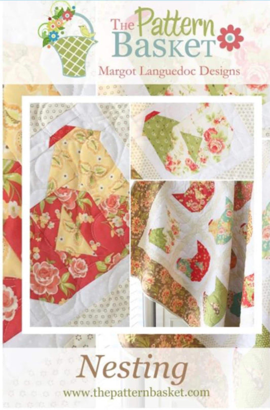 Nesting Chicken Quilt Pattern by Margo Languedoc of Pattern Basket - 61.5" x 68.5"