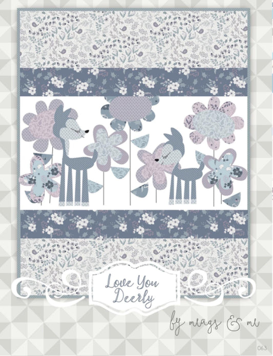 Love You Deerly Quilt Pattern by meags & me. Finished size approximately 40" x 50"