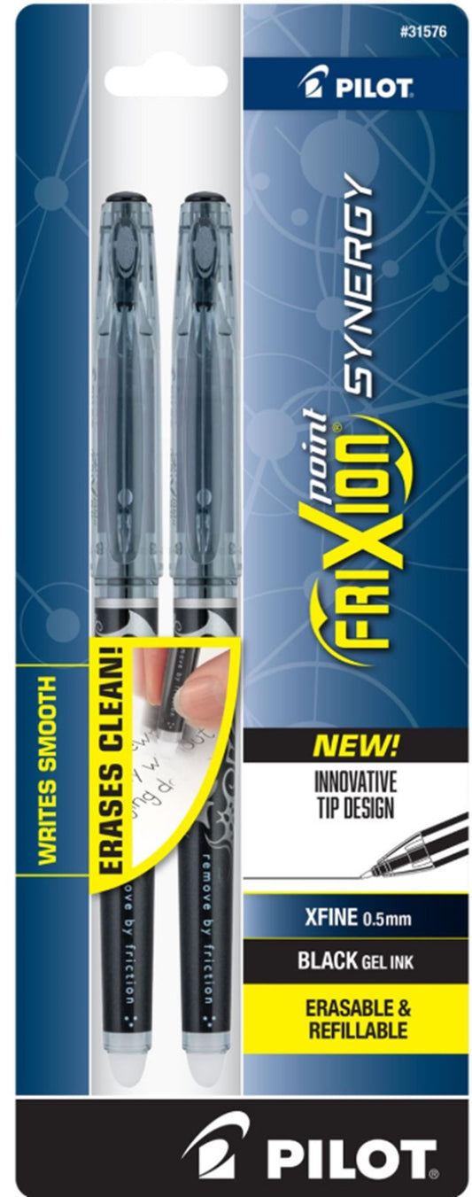 Pilot Frixion Xfine marking pen. Includes 2 black 0.5 mm pens.