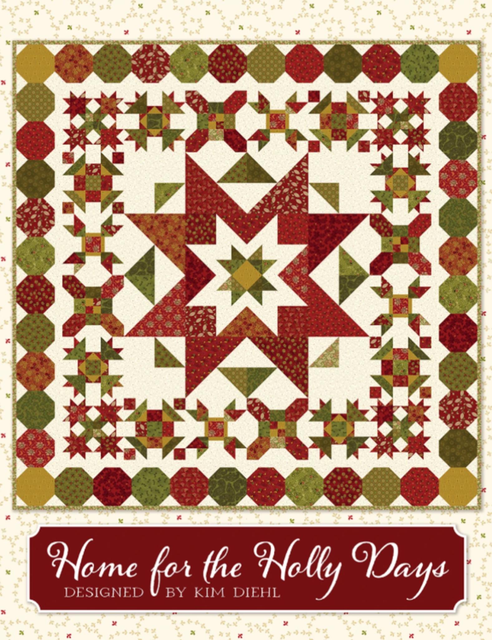 Home for the Holly Days Quilt Pattern from Kim Diehl and It's Sew Emma - finished size 60.5" x 60.5"