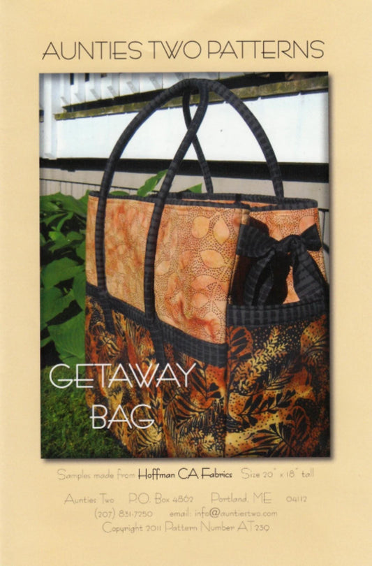 Getaway Bag Pattern by Aunties Two Patterns