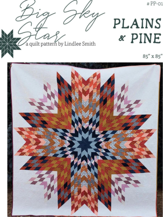 Big Sky Stars Quilt Kit - approx 85" x 85" - Free Shipping! Features fabric from Jennifer Sampou and Pattern by Lindlee Smith