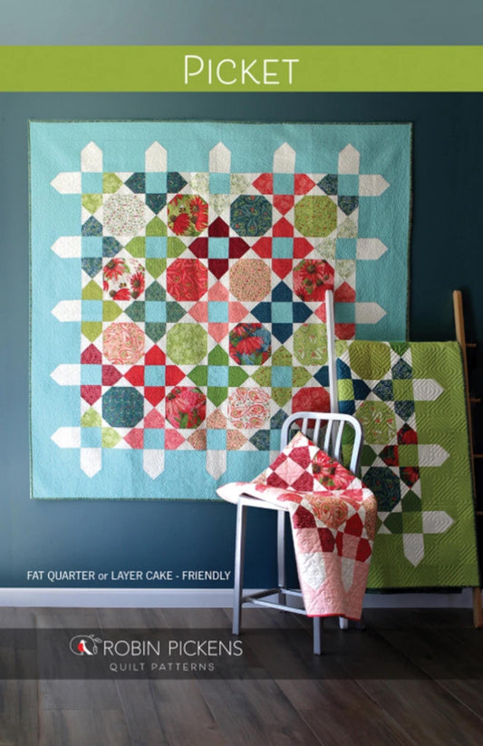 Picket Quilt Pattern by Robin Pickens - 2 sizes included - pattern only